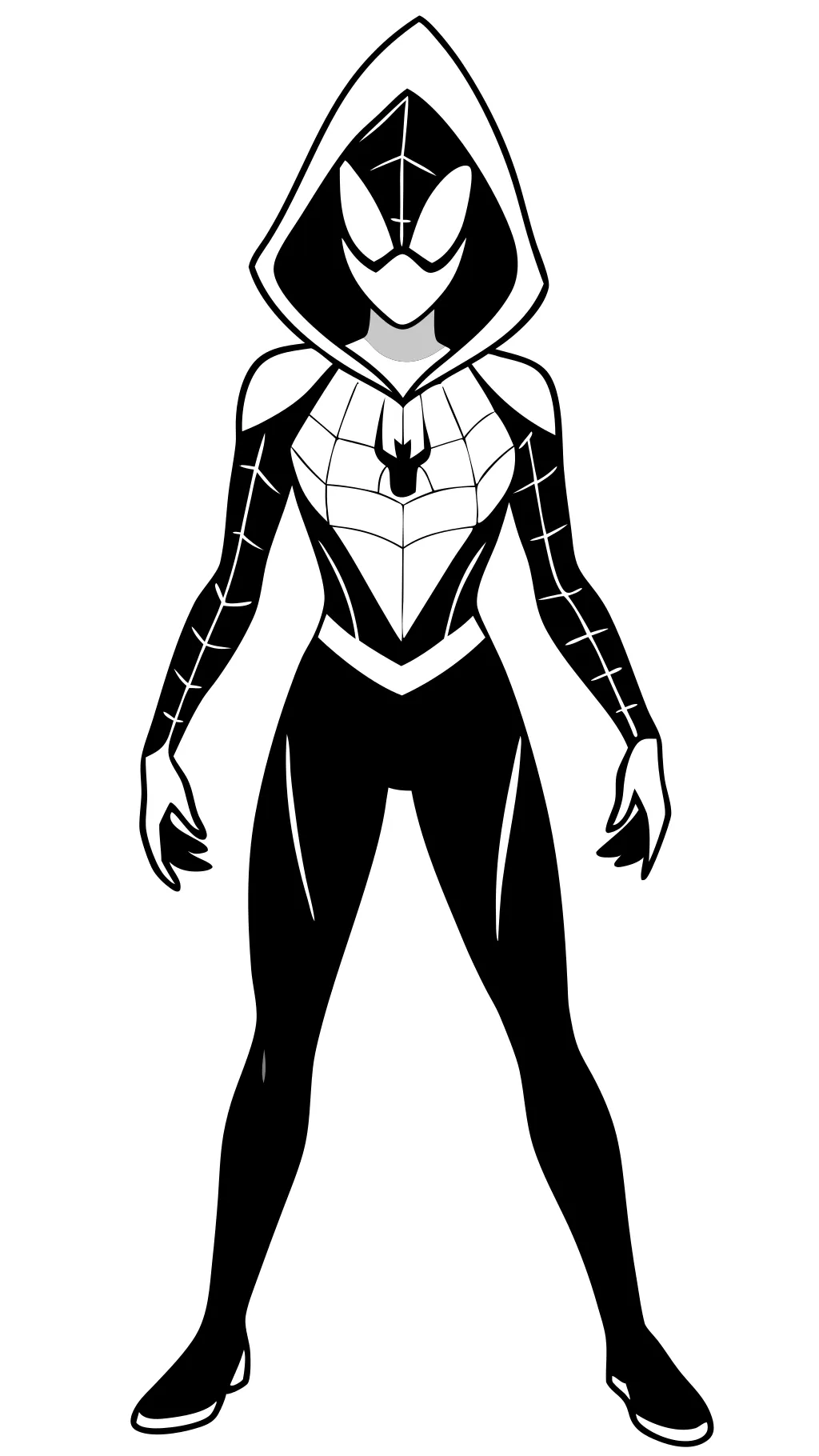 Página para colorear de Spider Gwen